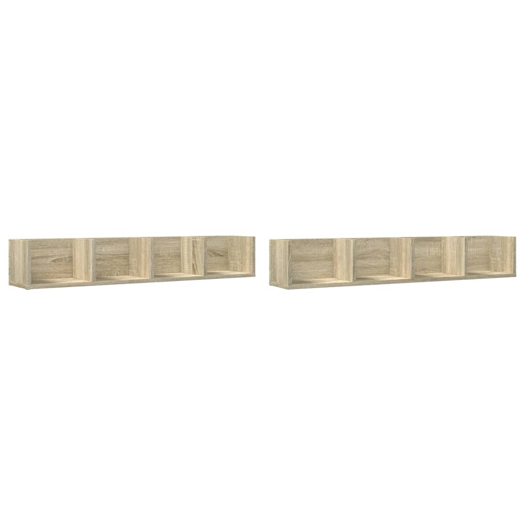 Mobili Parete 2 pz Rovere Sonoma 99x18x16,5cm Legno Multistrato