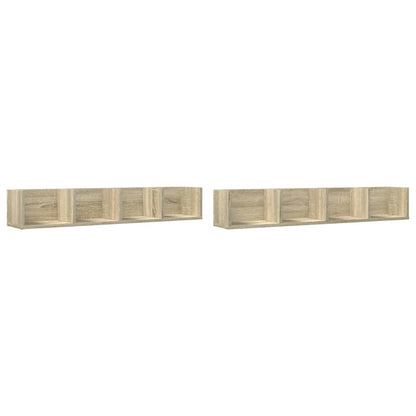 Mobili Parete 2 pz Rovere Sonoma 99x18x16,5cm Legno Multistrato