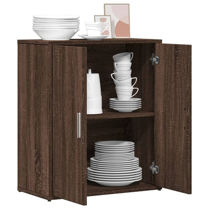 Credenza Rovere Marrone 60x31x70 cm in Legno Multistrato