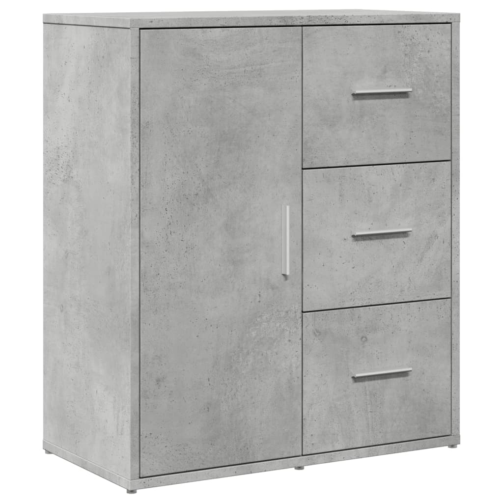 Credenza Grigio Cemento 60x31x70 cm in Legno Multistrato