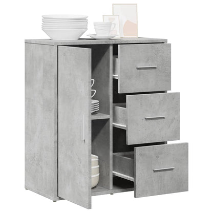 Credenza Grigio Cemento 60x31x70 cm in Legno Multistrato