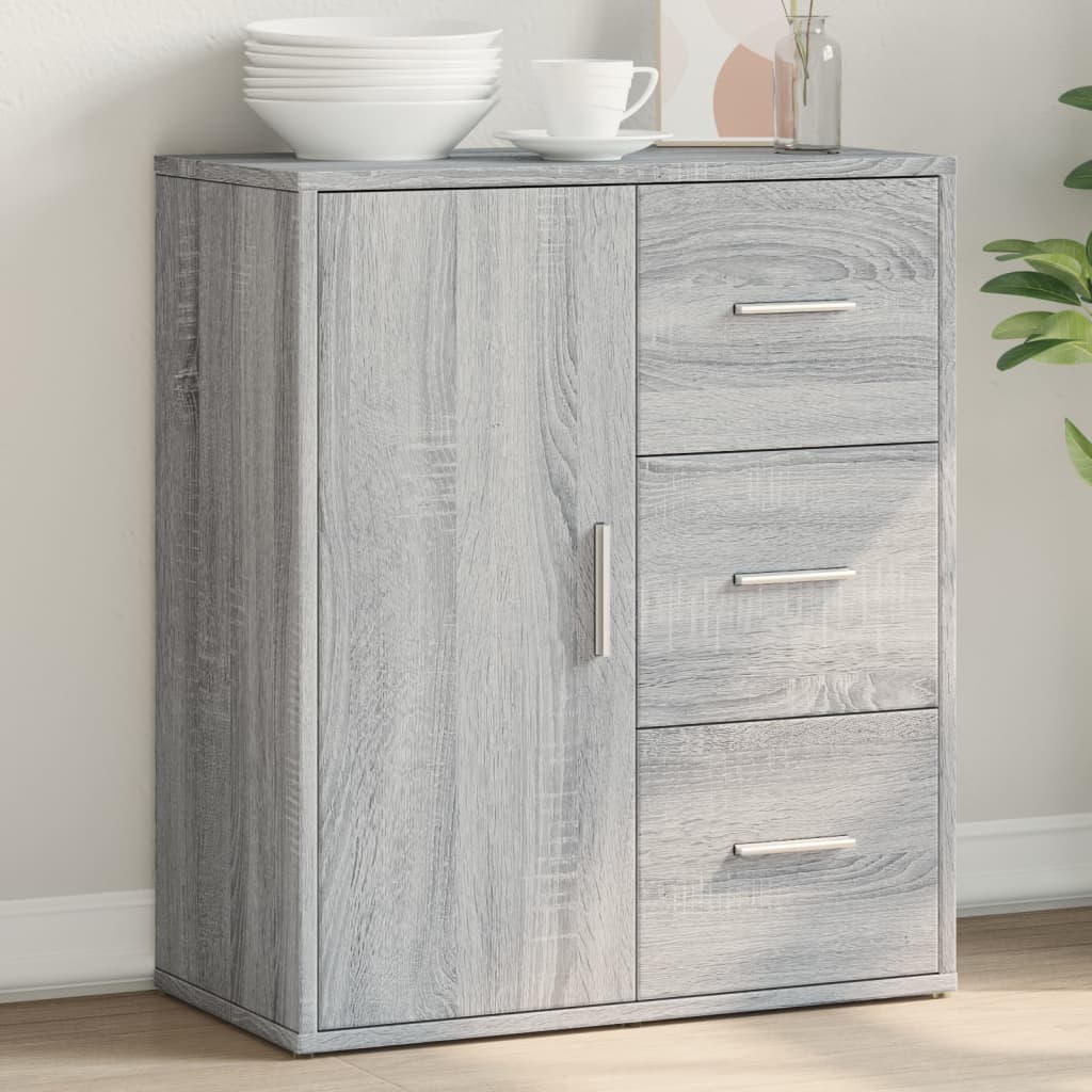 Credenza Grigio Sonoma 60x31x70cm in Legno Multistrato