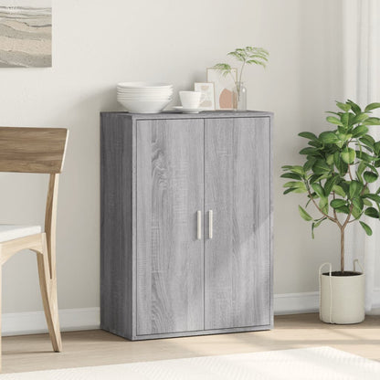 Credenza Grigio Sonoma 60x31x84 cm in Legno Multistrato