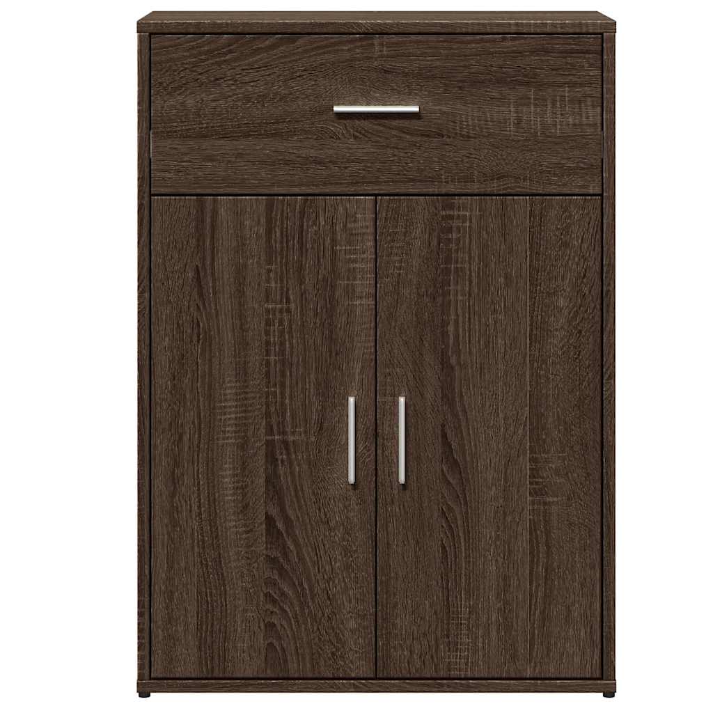 Credenza Rovere Marrone 60x30x84 cm in Legno Multistrato