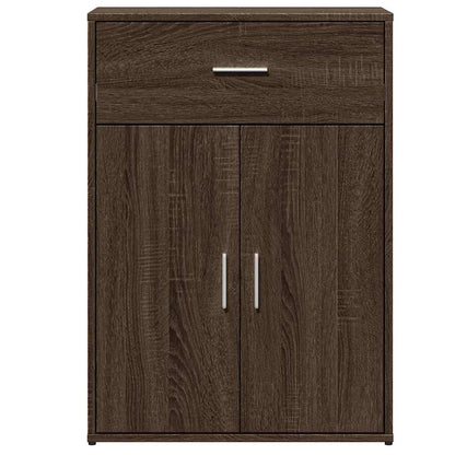 Credenza Rovere Marrone 60x30x84 cm in Legno Multistrato