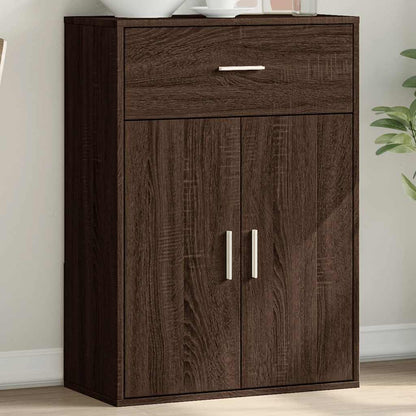 Credenza Rovere Marrone 60x30x84 cm in Legno Multistrato
