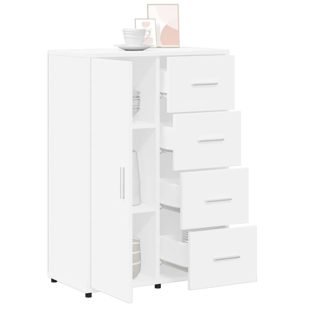 Credenza Bianca 60x31x84 cm in Legno Multistrato
