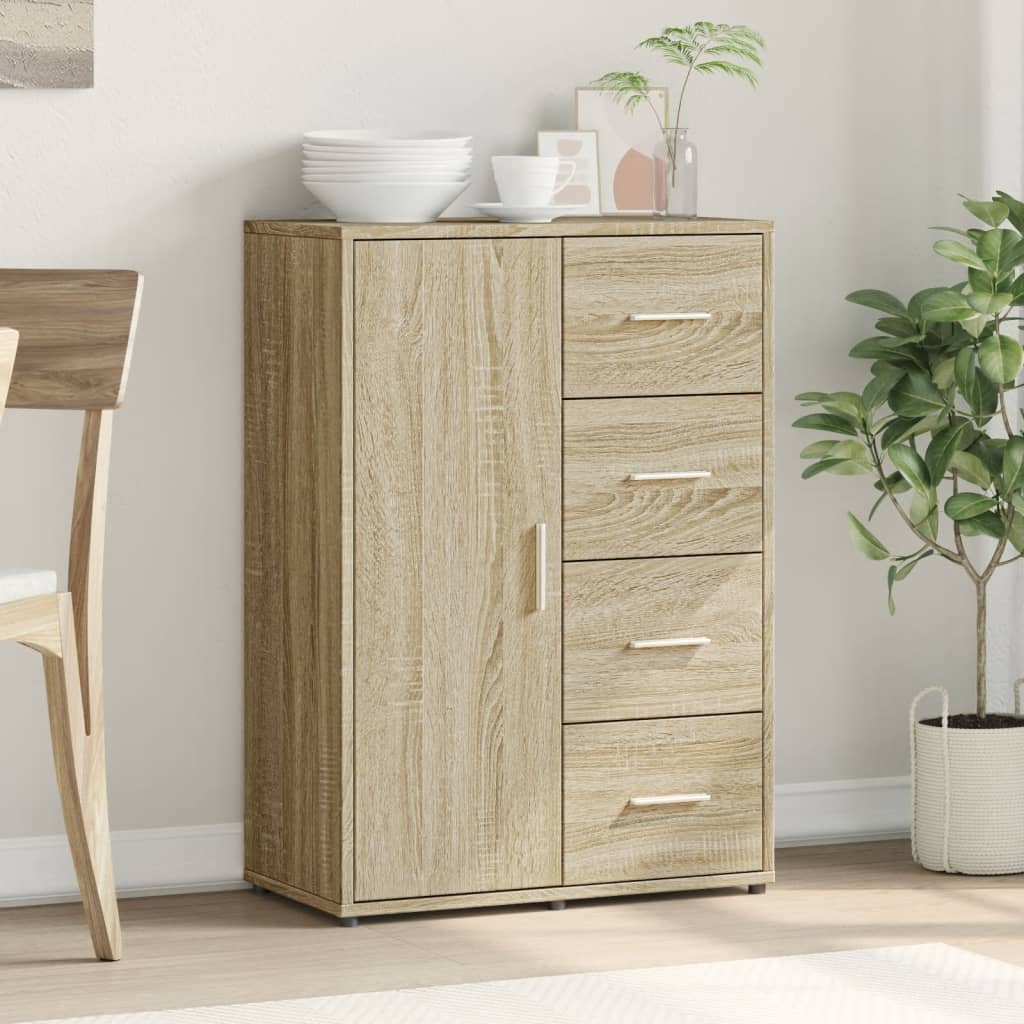 Credenza Rovere Sonoma 60x31x84 cm in Legno Multistrato