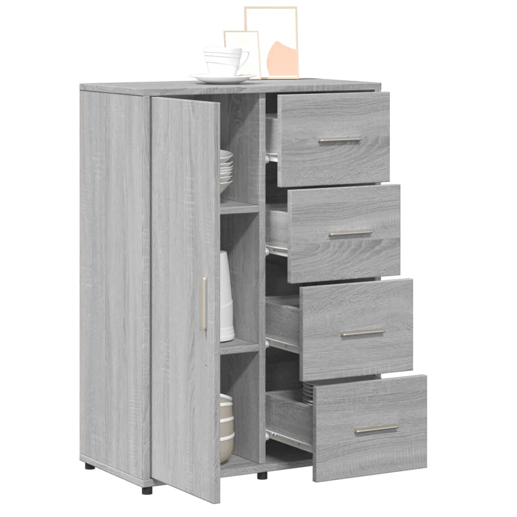 Credenza Grigio Sonoma 60x31x84 cm in Legno Multistrato