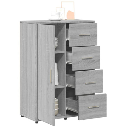Credenza Grigio Sonoma 60x31x84 cm in Legno Multistrato