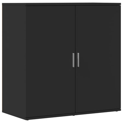 Credenza Nera 79x38x80 cm in Legno Multistrato