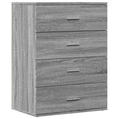 Credenza Grigio Sonoma 60x39x80 cm in Legno Multistrato