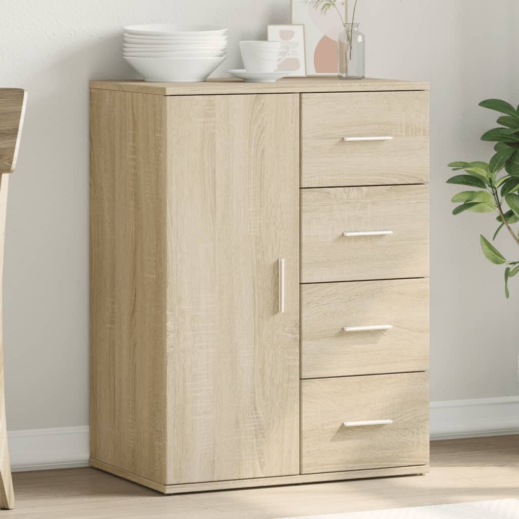Credenza Rovere Sonoma 59x39x80 cm in Legno Multistrato