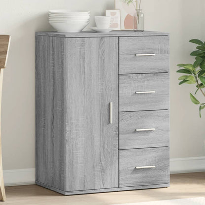 Credenza Grigio Sonoma 59x39x80 cm in Legno Multistrato