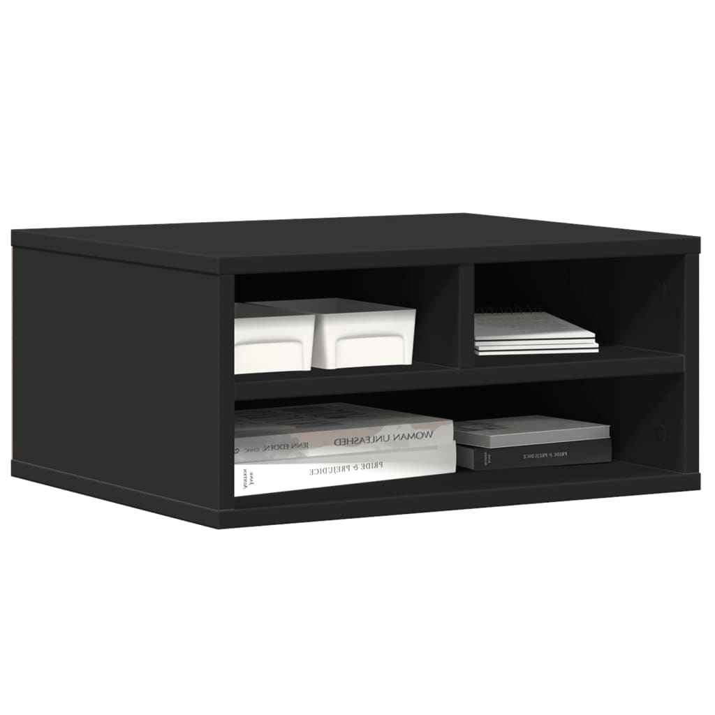 Supporto per Stampante Nero 49x40x22,5 cm Legno Multistrato
