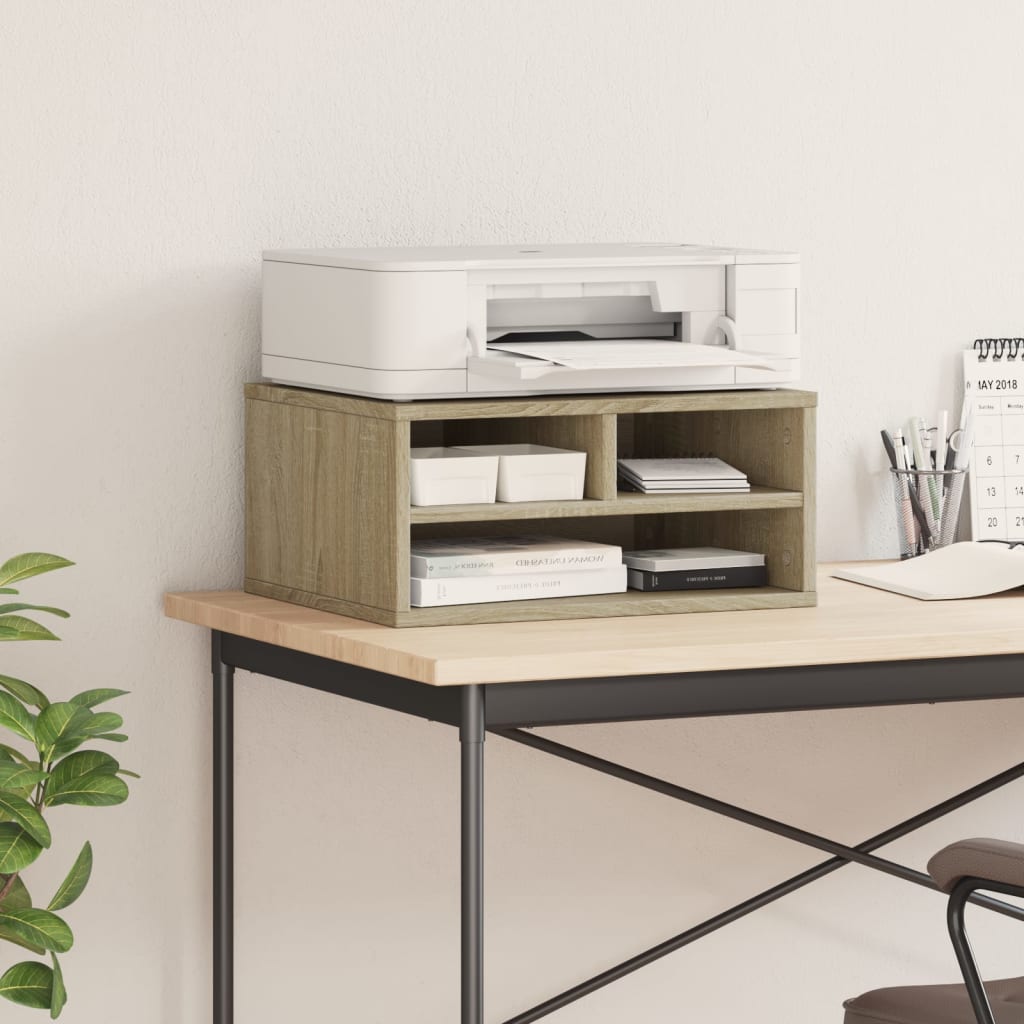 Supporto Stampante Rovere Sonoma 49x40x22,5cm Legno Multistrato