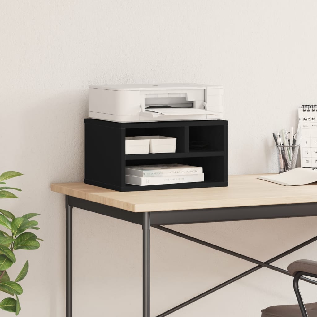Supporto per Stampante Nero 40x32x22,5 cm in Legno Multistrato