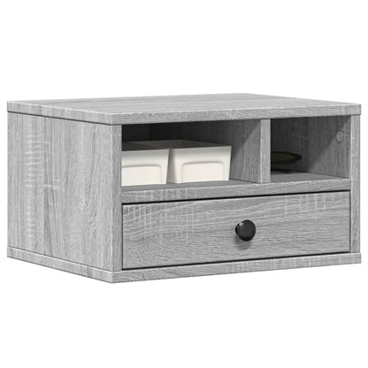 Supporto Stampante Grigio Sonoma 40x32x22,5cm Legno Multistrato