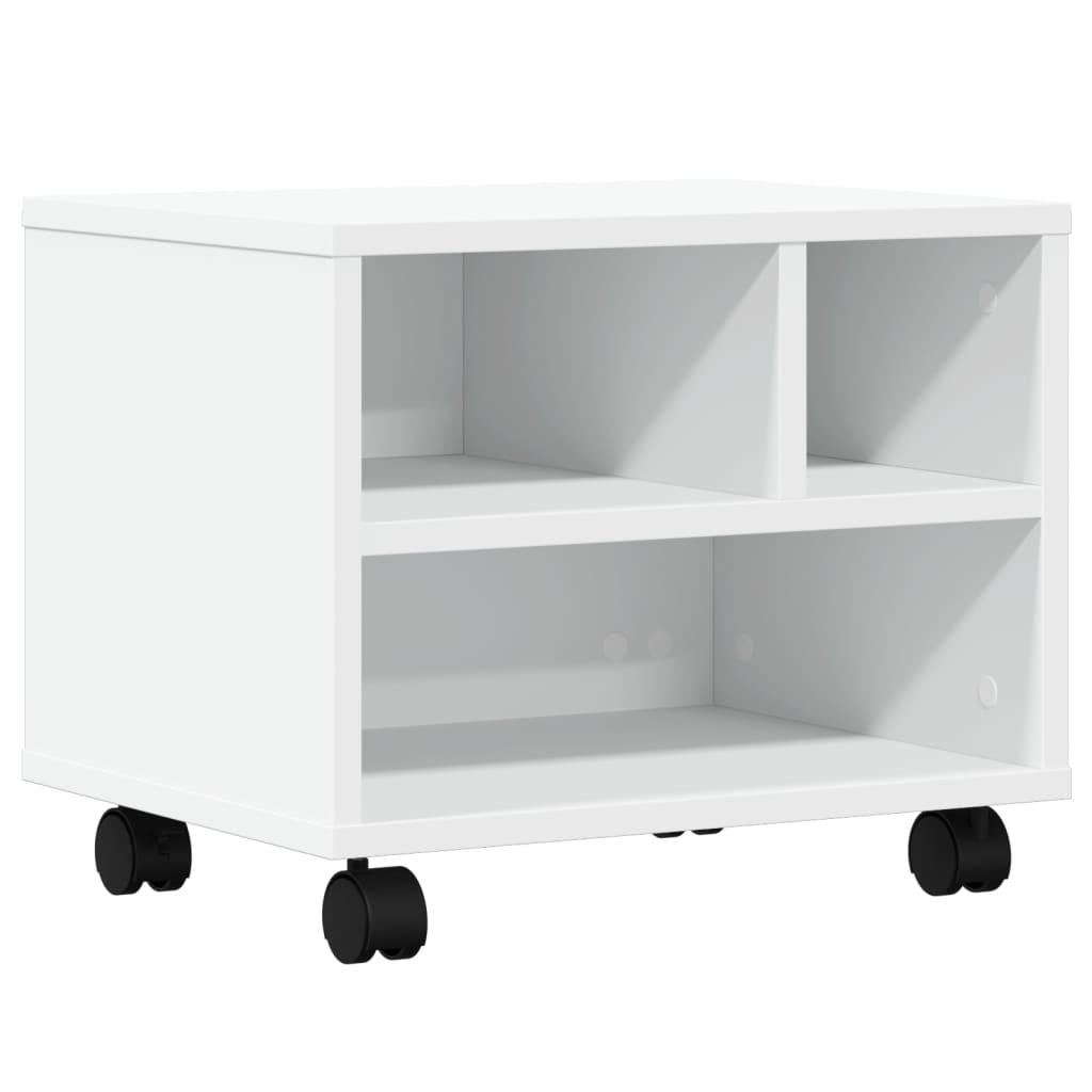 Supporto per Stampante con Ruote Bianco 41x32x34,5 cm
