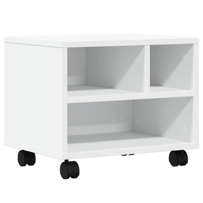 Supporto per Stampante con Ruote Bianco 41x32x34,5 cm