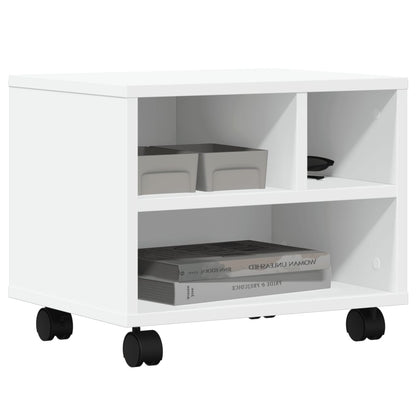 Supporto per Stampante con Ruote Bianco 41x32x34,5 cm