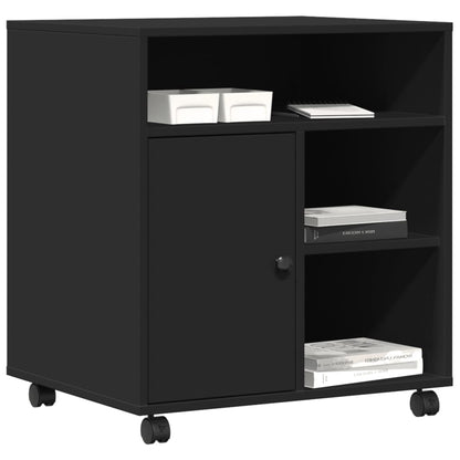 Supporto per Stampante con Ruote Nero 41x32x48 cm