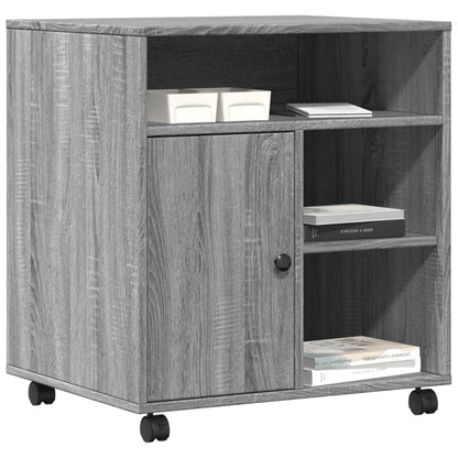 Supporto per Stampante con Ruote Grigio Sonoma 60x50x67 cm