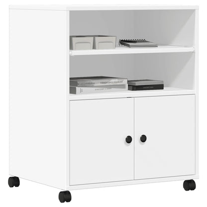 Supporto per Stampante con Ruote Bianco 60x48x74 cm