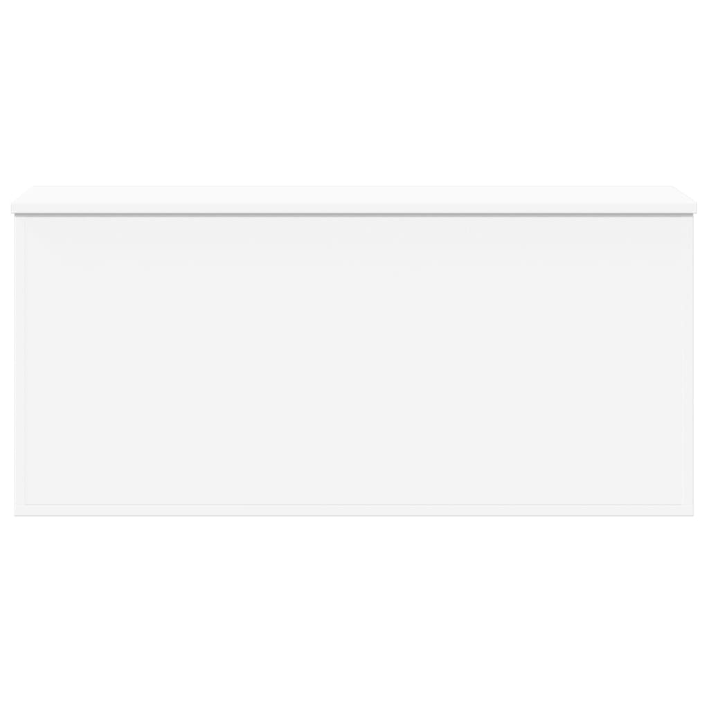 Contenitore Portaoggetti Bianco 100x42x46 cm Legno Multistrato