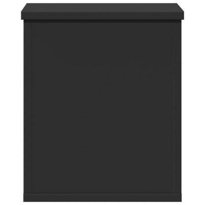 Contenitore Portaoggetti Nero 30x35x35 cm in Truciolato