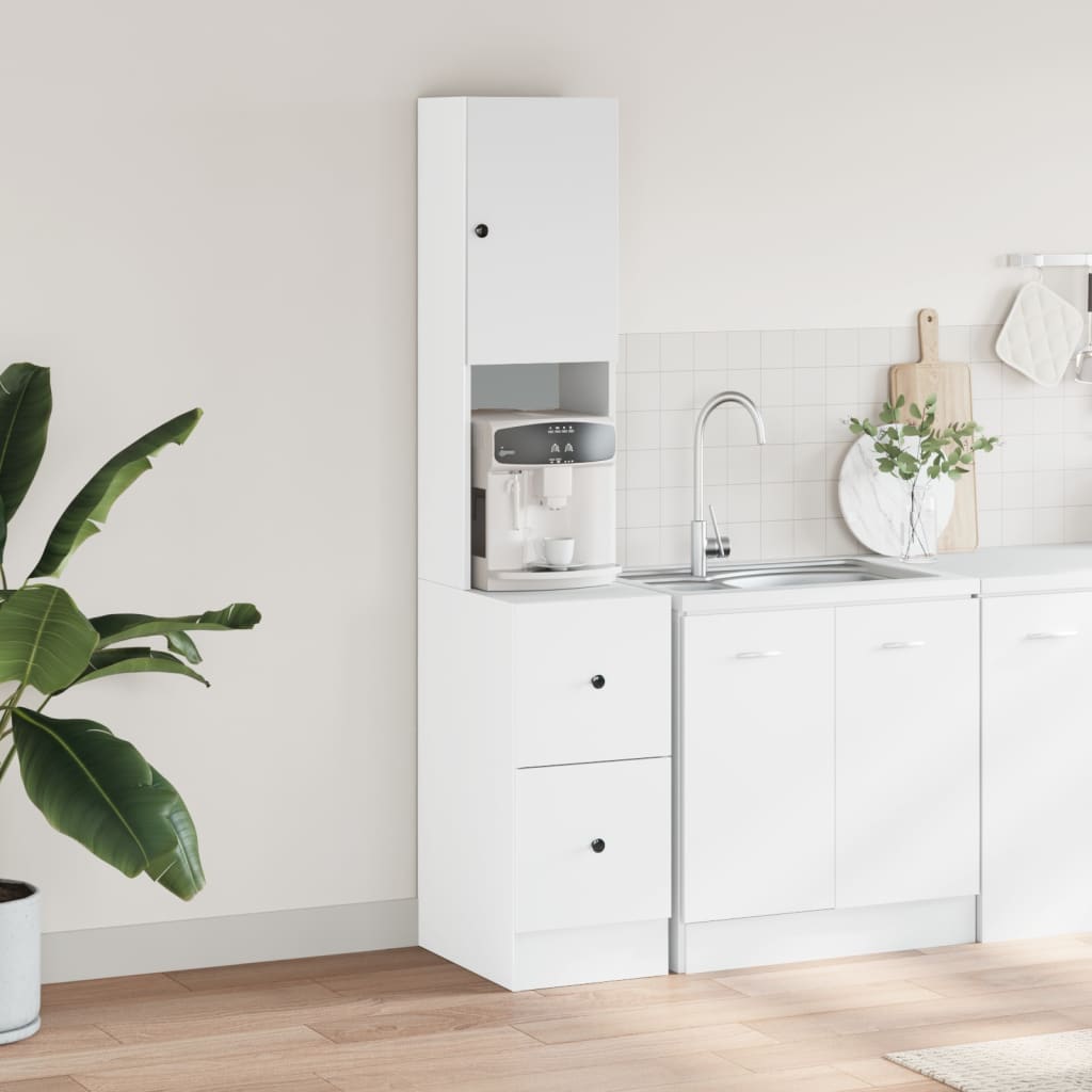 Mobile da Cucina Bianco 35x50x180 cm in Truciolato