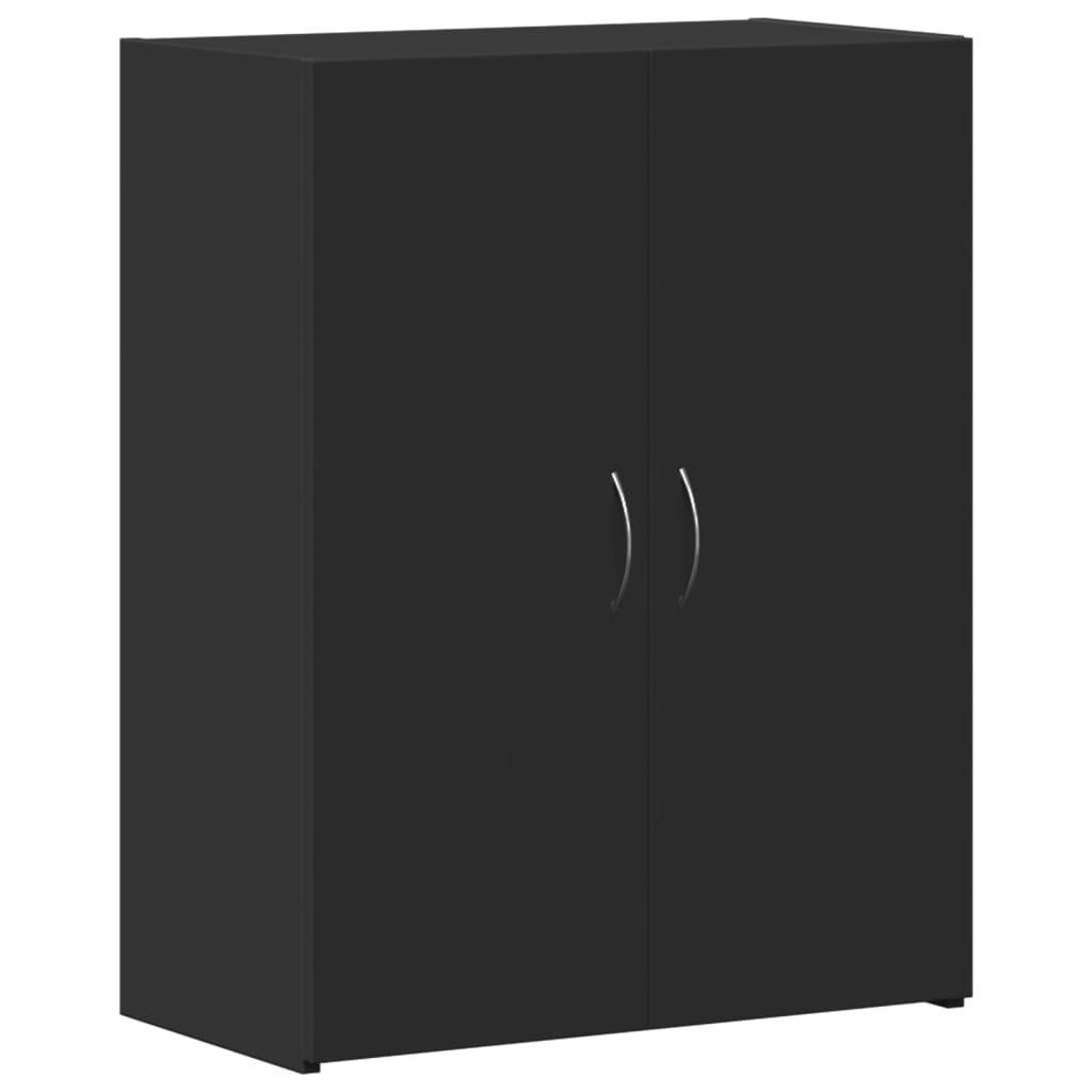 Schedario Nero 60x32x77,5 cm in Legno Multistrato