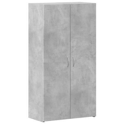 Schedario Grigio Cemento 60x32x115 cm in Legno Multistrato