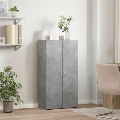 Schedario Grigio Cemento 60x32x115 cm in Legno Multistrato