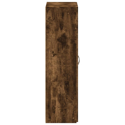 Schedario Rovere Fumo 60x32x115 cm in Legno Multistrato