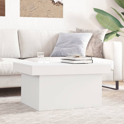 Tavolino da Salotto Bianco 80x55x40 cm in Legno Multistrato