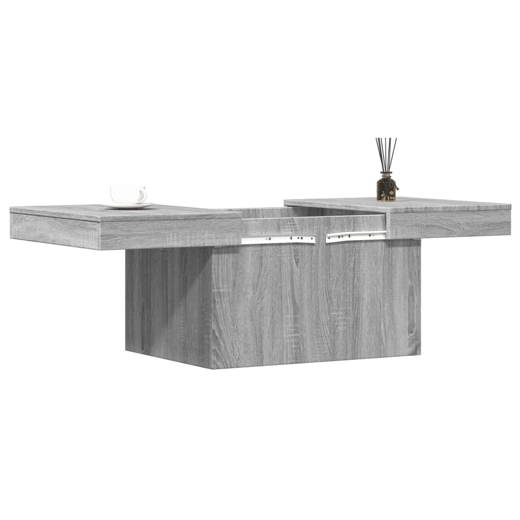 Tavolino da Salotto Grigio Sonoma 80x55x40 cm Legno Multistrato