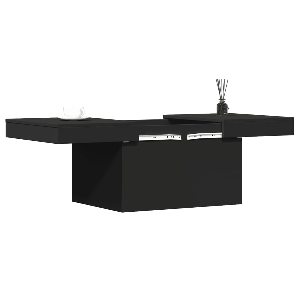 Tavolino da Salotto Nero 100x55x40 cm in Legno Multistrato