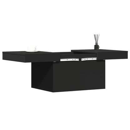 Tavolino da Salotto Nero 100x55x40 cm in Legno Multistrato