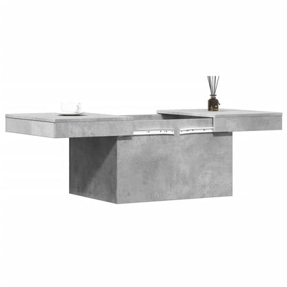 Tavolino Salotto Grigio Cemento 100x55x40 cm Legno Multistrato