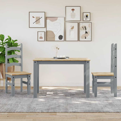 Tavolo da Pranzo Panama Grigio 112x60x75 cm Legno Massello Pino