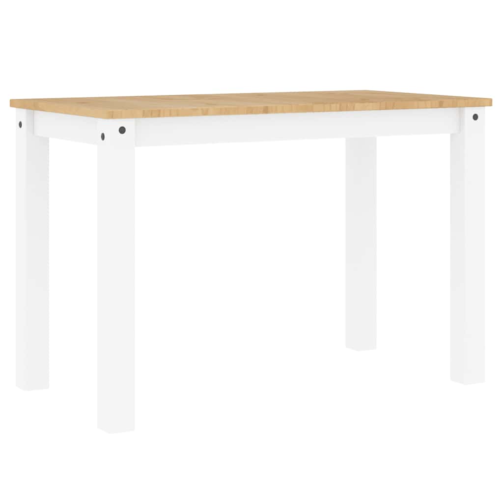 Tavolo da Pranzo Panama Bianco 112x60x75 cm Legno Massello Pino