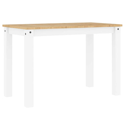 Tavolo da Pranzo Panama Bianco 112x60x75 cm Legno Massello Pino