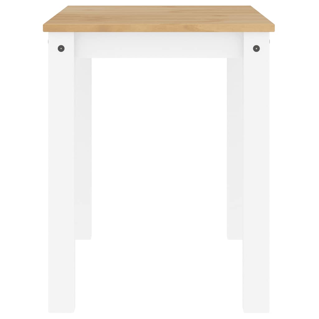 Tavolo da Pranzo Panama Bianco 112x60x75 cm Legno Massello Pino