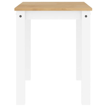 Tavolo da Pranzo Panama Bianco 112x60x75 cm Legno Massello Pino