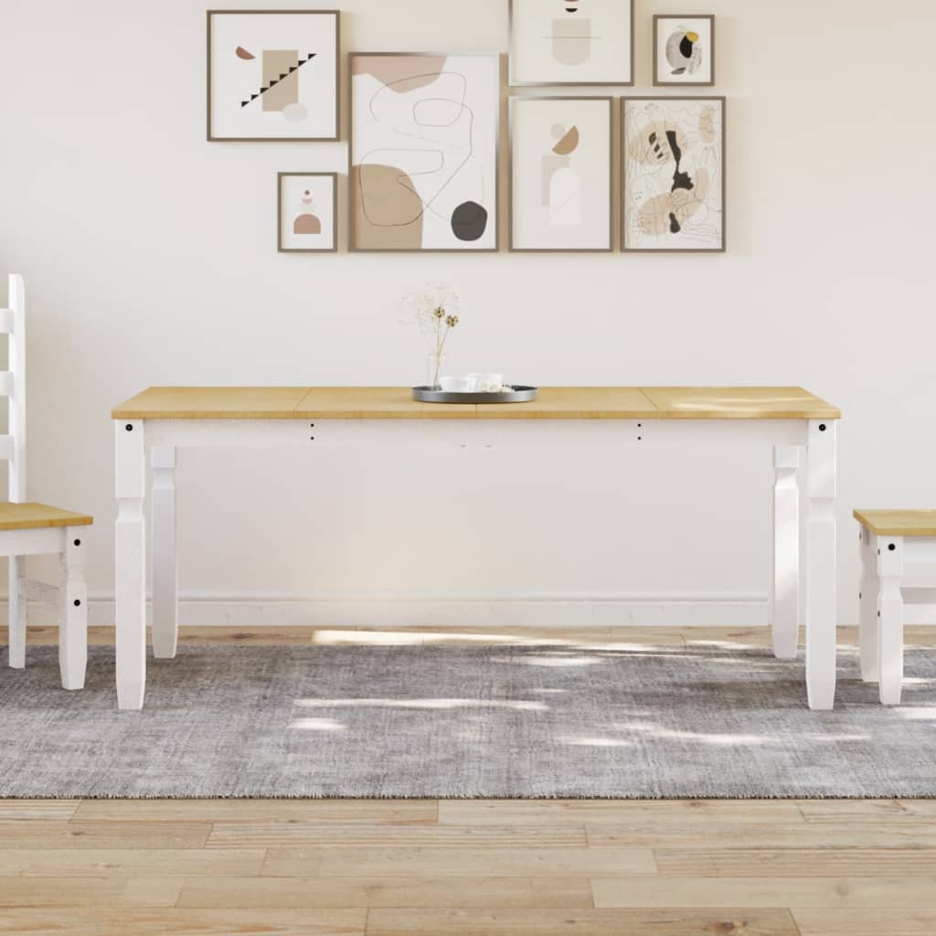 Tavolo da Pranzo Corona 180x90x75 cm in Legno Massello di Pino