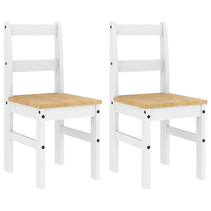 Sedie da Pranzo 2 pz Panama 105x30x45 cm Legno Massello Pino