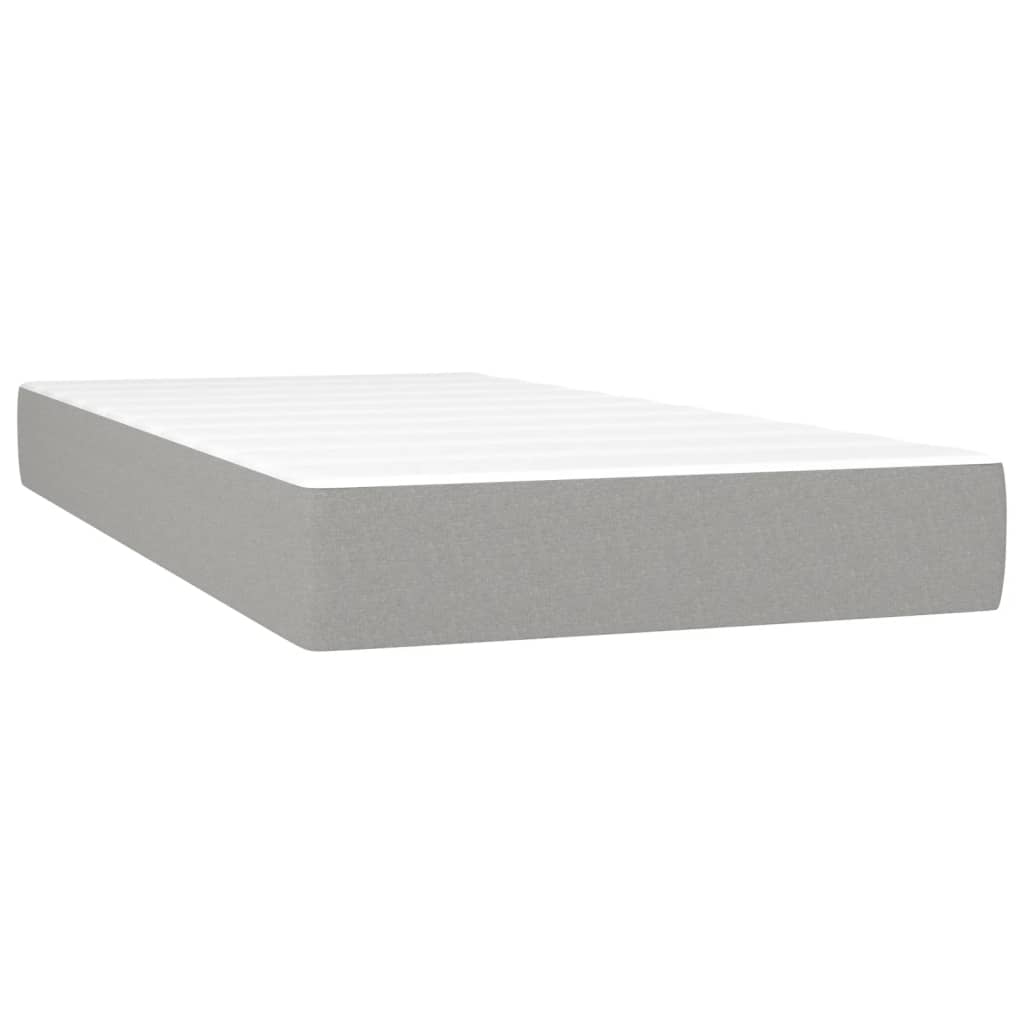 Materasso Molle Insacchettate RigiditÃ  Media Grigio Chiaro 120x190x20 Tessuto