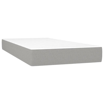 Materasso Molle Insacchettate RigiditÃ  Media Grigio Chiaro 120x190x20 Tessuto