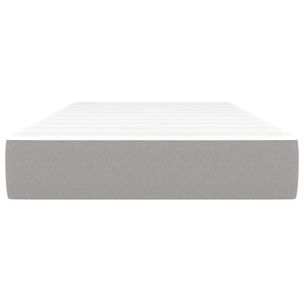 Materasso Molle Insacchettate RigiditÃ  Media Grigio Chiaro 120x190x20 Tessuto